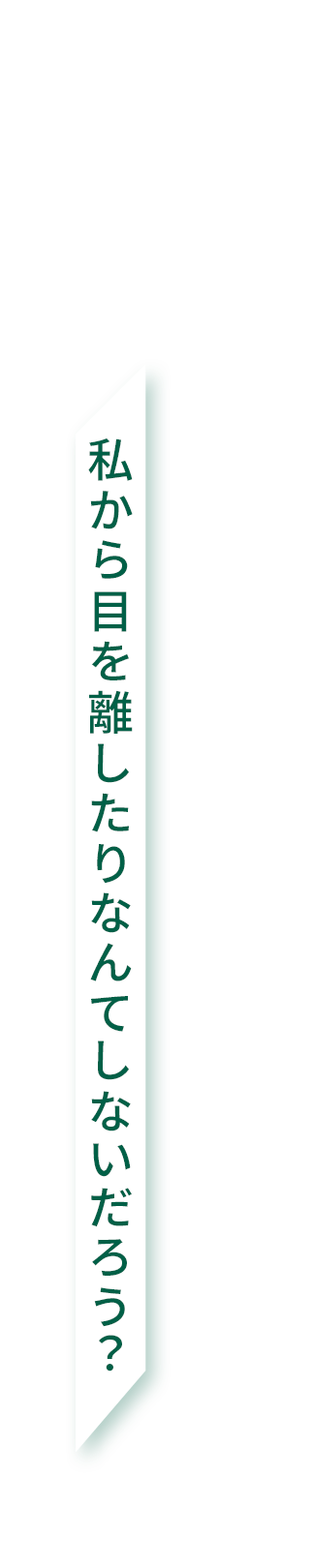 私から目を離したりなんてしないだろう？